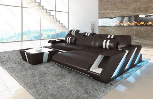 Sofa eckcouch leder couch - leder,