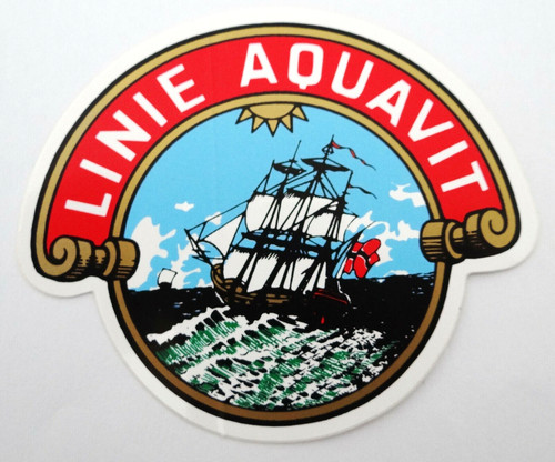 Werbe aufkleber linie aquavit - linie,