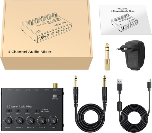 Audio mixer kanal - audio, 4-kanal