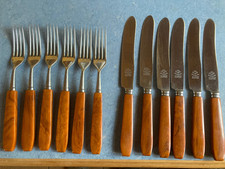Eichenlaub Solingen Besteck Gabeln und Messer Bakelitgriffe