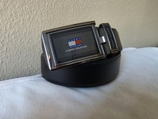 Tommy Hilfiger Herren Gürtel Schwarz Schnalle Ratchet Automatik 135cm kürzbar