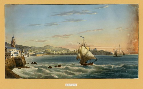 Genua liguria gesamtansicht - genua,