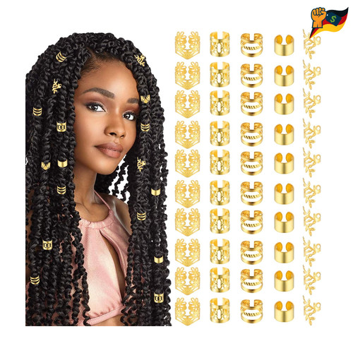 Gold haarschmuck dreadlock - haarschmuck,