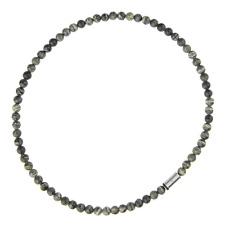 Ernstes Design Collier Edelstahl K197 Silberauge Perlen 6 mm Kette edvita petit