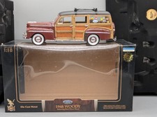 Modellautos 1:18 Road Signature Yat Ming Ford Woody / Real Wood Panel 1948 OVP
