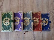 Notizbuch, Tagebuch mit Schloss, liniert, Journal A5, blau lila grün rot grau