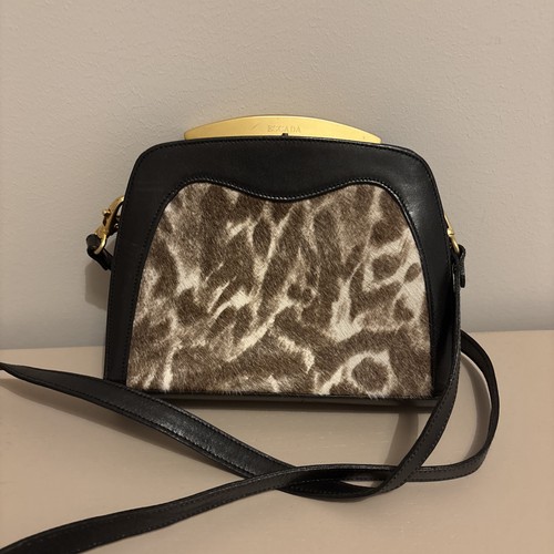 Vintage leder handtasche - leder,