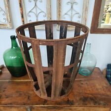 A8389 Großer, alter Metallkorb | Feuerkorb | Ballonkorb | Eisenkorb | rostig