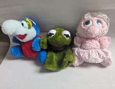 Vintage Muppet Babies Gonzo Kermit Miss Piggy Handpuppe Set Stofftier 25cm