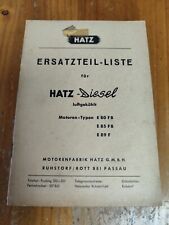 Hatz E80FB E85FB E89F Ersatzteilliste spare parts list traktor tractor K23