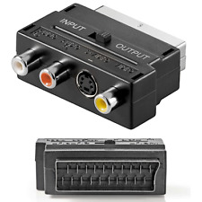 Scart-Adapter - Scart auf Cinch Chinch SVHS S-Video Audio Stereo, umschalbar