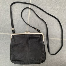 Damen Handtasche 60er 70er Vintage Leder Silber Muster Bügel Schnappverschluß