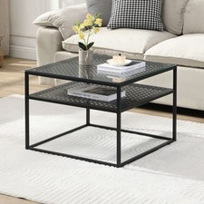 Couchtisch FineBuy Glas Metall