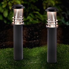 MeLiTec 2er Set LED Gartenleuchten GL13 anthrazit gepulvert