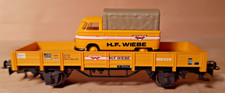 Märklin H0-Niederbordwagen d.Fa. WIEBE mit VW Bus -wie neu -ohne OVP