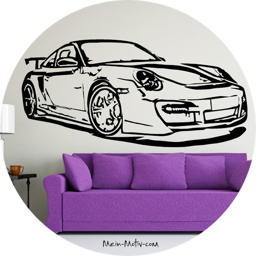 Wandtattoo porsche 911 turbo - wandtattoo,