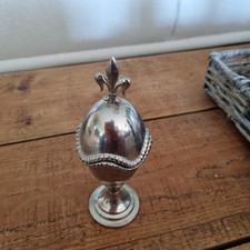 Deko russisches Ei silberfarben