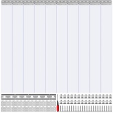 10x Streifenvorhang Lamelle Lamellenvorhang PVC Transparent 152,4x213,4cm