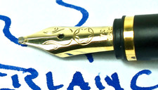Montblanc Noblesse Oblige II, Patronenfüller versilbert, Feder 18ct "BB".  (F66)