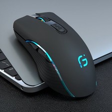 Kabellos Mouse 2,4G Funkmaus Wiederaufladbare Maus USB 2400DPI Für PC Laptop