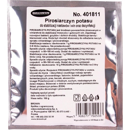 Kaliumpyrosulfit 100 - , g