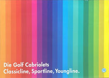 VW Golf Cabrio CLASSICLINE und SPORTLINE und YOUNGLINE Prospekt 01/1991