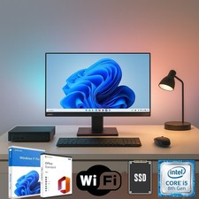 Lenovo ThinkCentre PC-Set | 24" Monitor | i5 8265U | 8GB RAM | 256GB SSD | WIFI