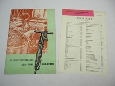 Premag GmbH Geisenheim Bohrhammer Abbruchhammer Werkzeuge Prospekt Preise 1962