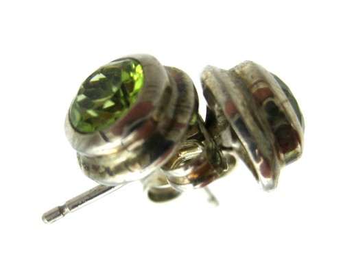 Ohrstecker peridot facettiert - ohrstecker,