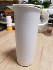 Tupperware- Isolierkannen Preludio Teekanne Kanne Kaffeekanne 1 L, Weiß, rund