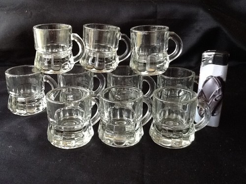 Vintage glas schnapskrug - x,