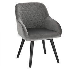 Kinderstuhl mit lehnen Sitzhöhe 29cm Kindermöbel Stoffbezug Metall Grau KST002gr