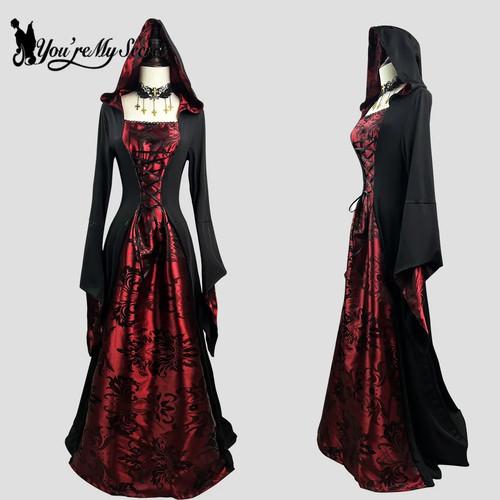 Gothic hexenkleid damen mit - gothic,