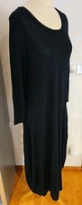 Kleid L XL 40 42 schwarz lang Maxi Shirtkleid Basic