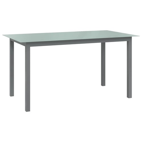 Gartentisch hellgrau 150x90x74 - hellgrau,