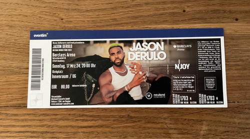 Konzertkarte jason derulo - konzertkarte, 2024