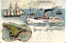 Litho Nordseeinsel Helgoland