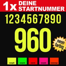 3 Klebezahlen neon Farben