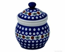 Bunzlauer Keramik Behälter / Zuckerdose / Marmeladentopf / Senftopf 0,42 L Dek41