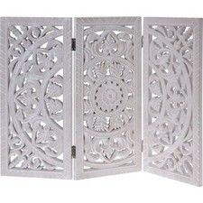 Holzornament weiß 60x45 cm