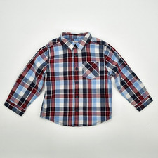 Langarm Hemd Jungen Karieret von F&F in Gr. 80/86 (18-24 M)  100% Baumwolle