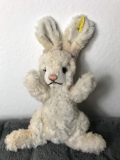 STEIFF PLÜSCH HASE RABBIT GLASAUGEN 1960-1969er VINTAGE aus der SAMMLUNG#269 RAR