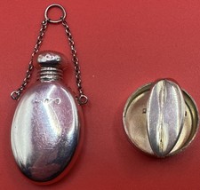 2er Set / 925er Silber Birmingham  Pillen Deckel Dose & Anhänger Flakon