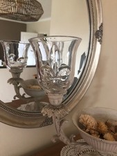 XXL Kerzenglas Glasaufsatz Lilie KRÖMER Teelicht Kerzenständer Leuchter Edel NEW