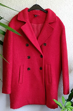 H&M Divided Mantel Gr. S Rot Damen Wollmischung