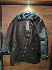 Pilotenjacke mit Lammfell- und Wildlederimitat 