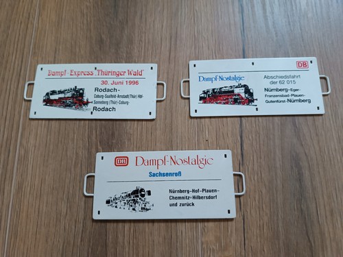 Historische zuglaufschilder - 3x,