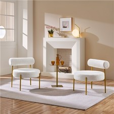 Bouclé Stoff Polster Sessel mit Metallgestell gebraucht