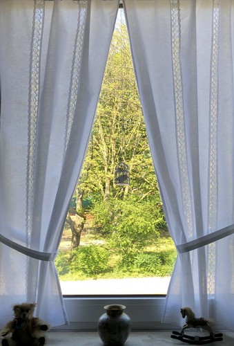 Landhaus gardine set - landhaus,