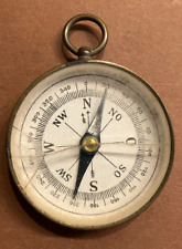 Alt Taschen Kompass Werbung Sparkasse Technik Sammlerstück 4,5cm 2WK Glas defekt